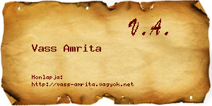 Vass Amrita névjegykártya